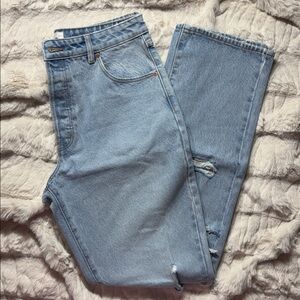 Rolla's Classic Straight High-Rise Jeans Size 31 Light Wash Aussie Denim